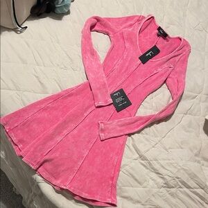 Lulu's Pink Long Sleeve Dress